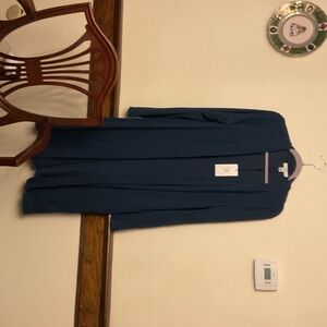 Halston storm blue duster bought at Nordstrom Rack for $68
